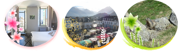 Vue depuis les chambres de l'hôtel des fleurs à Argelès-Gazost 3-vignettes24